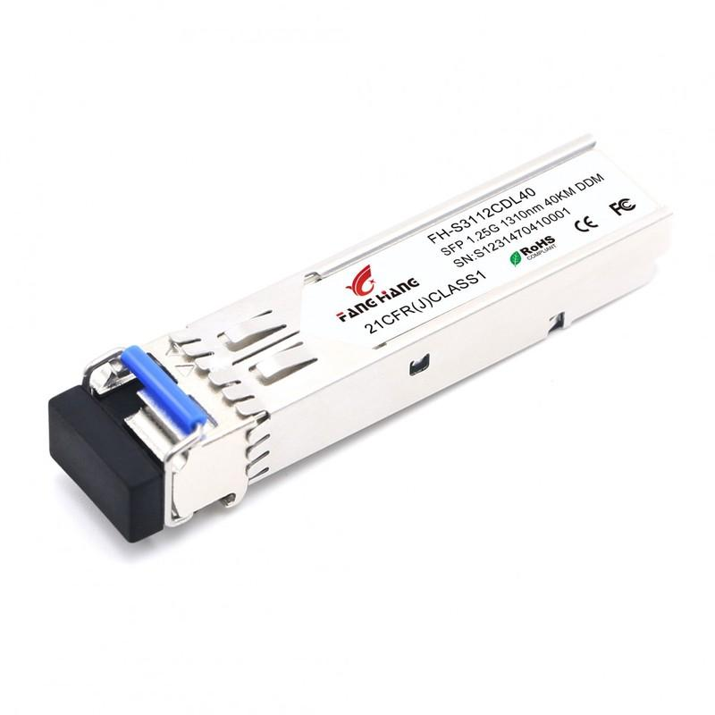 SFP 1,25 GE модуль 40 км, SM, 2 волокна, 1310 nm, LC, DDM