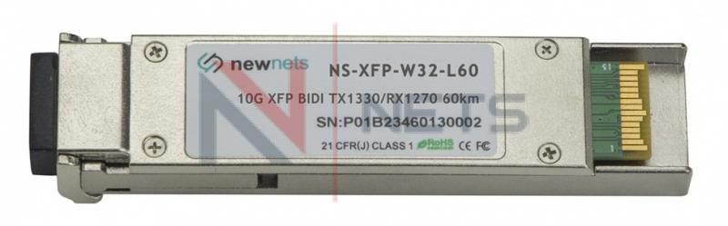 Оптический трансивер NS-XFP-W32L60D, 10G Tx/Rx:1330/1270nm 60km, LC, DDM